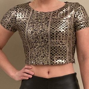 Sequin crop top